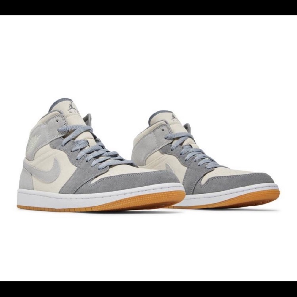Nike Air Jordan 1 Mid SE Coconut Milk Particle Grey Men's Size 8 DN4281-100